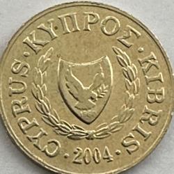 Cyprus 2c Two Cent 2004 Coat Of Arms Dove Holding Twig Heraldically Arranged Goats