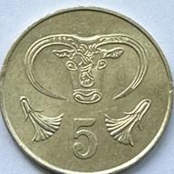 Cyprus 5c Five Cent 1983 Coat Of Arms Dove Holding Twig