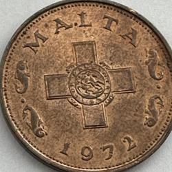 1972 Malta Maltese 1c One Cent Coin