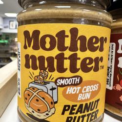 6x MotherNutter Smooth Hot Cross Bun Peanut Butter Includes Postage
