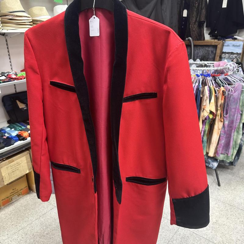 Men’s Teddy Boy Drape Jacket Red Size UK Chest 42-44 Large shelf 286