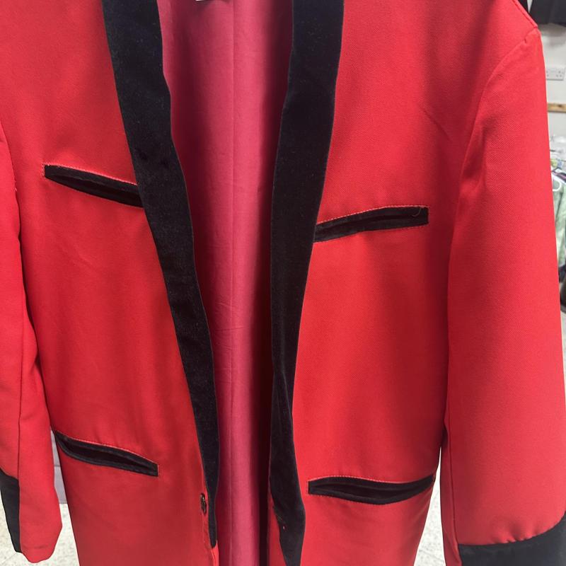 Men’s Teddy Boy Drape Jacket Red Size UK Chest 42-44 Large shelf 286