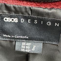 Men’s Velvet Tuxedo Jacket Red Size UK Chest 40 Medium shelf 286