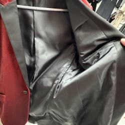 Men’s Velvet Tuxedo Jacket Red Size UK Chest 40 Medium shelf 286