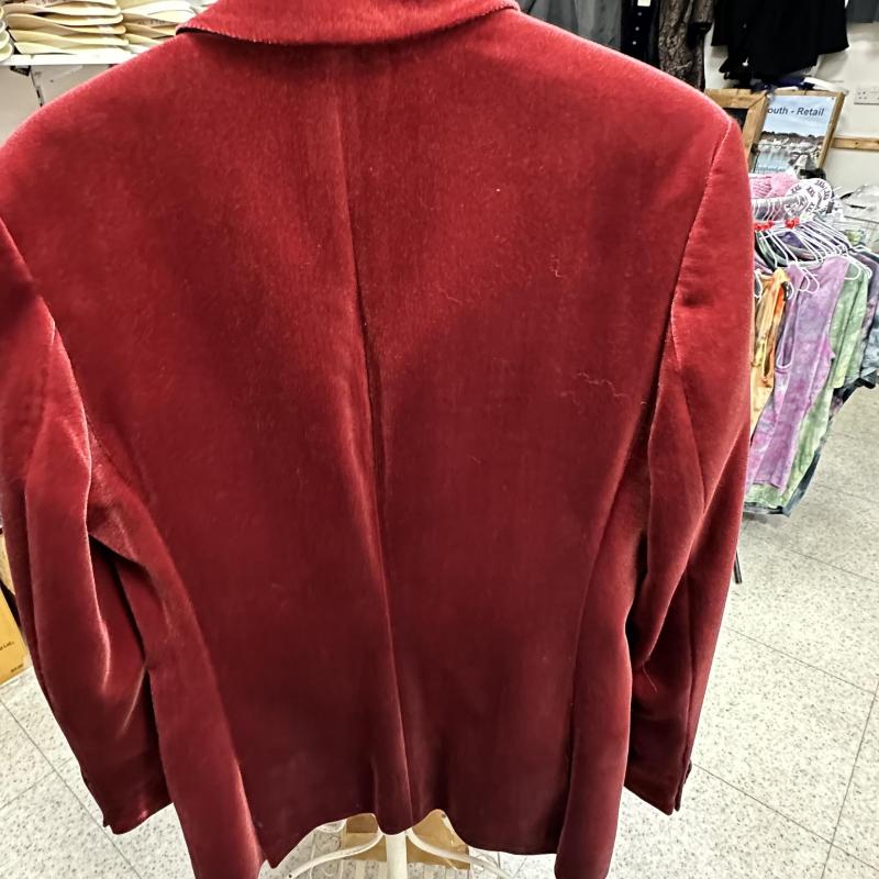 Men’s Velvet Tuxedo Jacket Red Size UK Chest 40 Medium shelf 286