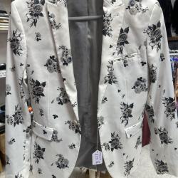 Men’s White Floral Jacket Size UK Chest 38 Small-Medium shelf 286