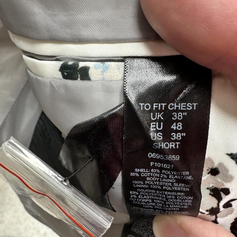 Men’s White Floral Jacket Size UK Chest 38 Small-Medium shelf 286