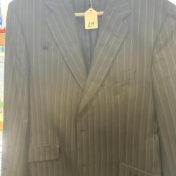 Mens Pin Stripe M&S Autograph Black Paisley Lining Size UK Chest 42 Medium shelf 286