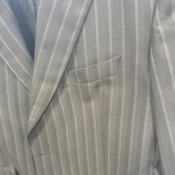 Mens Pin Stripe M&S Autograph Black Paisley Lining Size UK Chest 42 Medium shelf 286