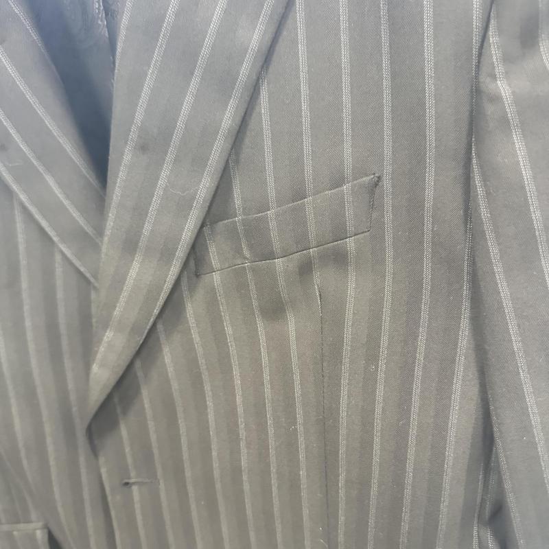 Mens Pin Stripe M&S Autograph Black Paisley Lining Size UK Chest 42 Medium shelf 286