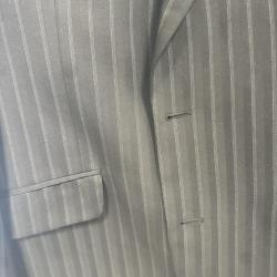 Mens Pin Stripe M&S Autograph Black Paisley Lining Size UK Chest 42 Medium shelf 286