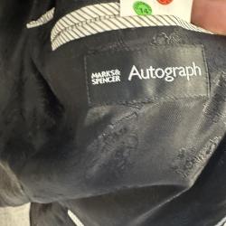 Mens Pin Stripe M&S Autograph Black Paisley Lining Size UK Chest 42 Medium shelf 286