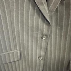 Mens Pin Stripe M&S Autograph Black Paisley Lining Size UK Chest 42 Medium shelf 286