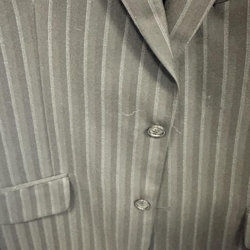 Mens Pin Stripe M&S Autograph Black Paisley Lining Size UK Chest 42 Medium shelf 286