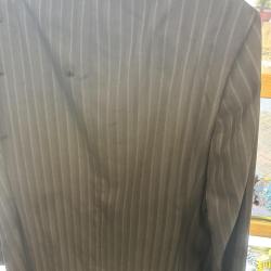 Mens Pin Stripe M&S Autograph Black Paisley Lining Size UK Chest 42 Medium shelf 286