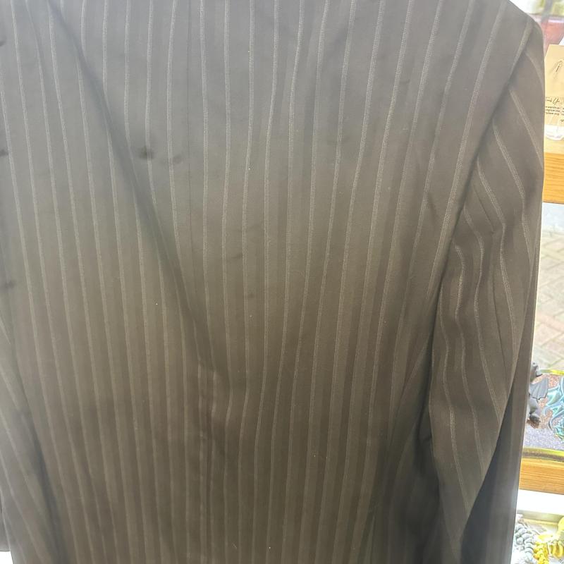 Mens Pin Stripe M&S Autograph Black Paisley Lining Size UK Chest 42 Medium shelf 286