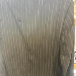 Mens Pin Stripe M&S Autograph Black Paisley Lining Size UK Chest 42 Medium shelf 286