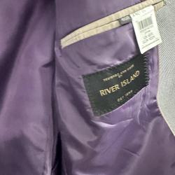 Mens River Island Blazer Purple Lining Size UK Chest 40 Medium shelf 286