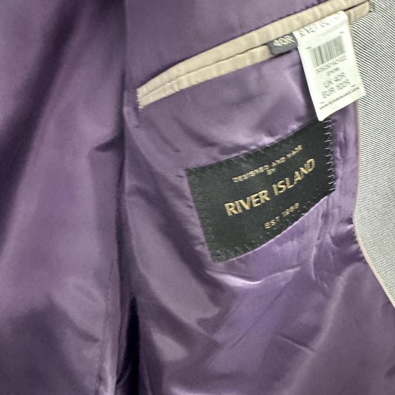 Mens River Island Blazer Purple Lining Size UK Chest 40 Medium shelf 286