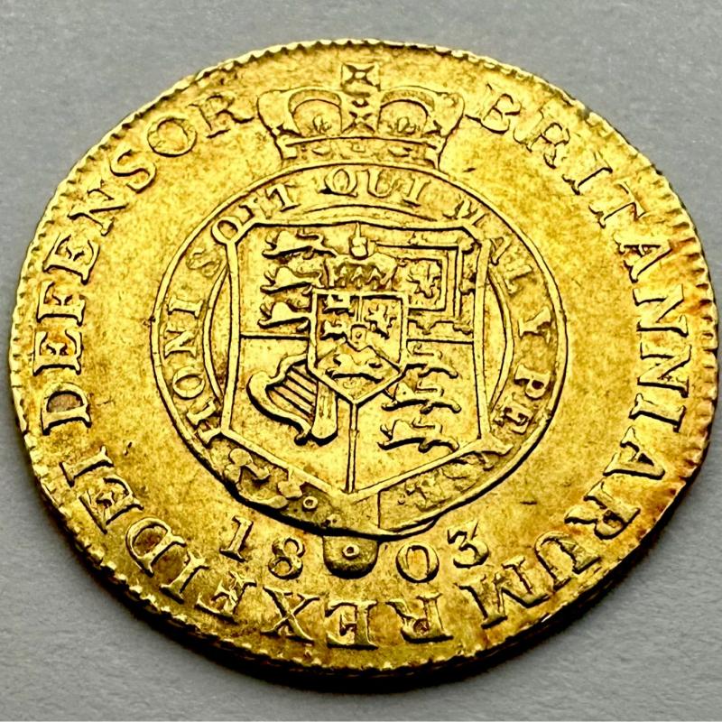 George III 1803 Half-Guinea - Rare