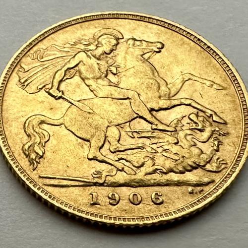 1906 Gold Half Sovereign