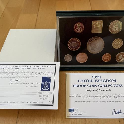 1999 UK Proof Coin Collection Royal Mint - £2 Rugby