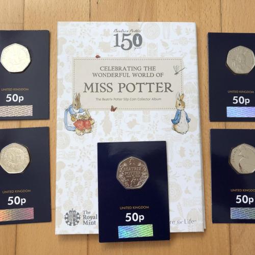 2016 Beatrix Potter Brilliant Uncirculated +album Peter Rabbit Jemima Puddleduck