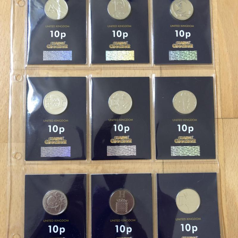 2018 Royal Mint 10p A-Z Uncirculated Coins plus Completer Medallion - in Folder