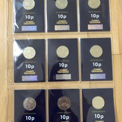 2018 Royal Mint 10p A-Z Uncirculated Coins plus Completer Medallion - in Folder