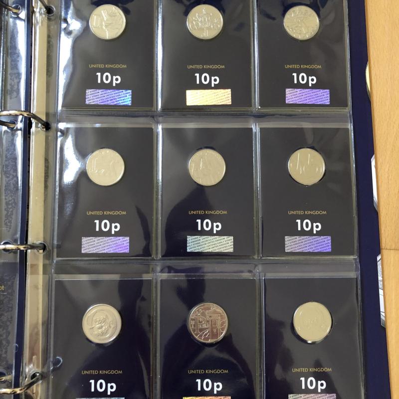 2019 Royal Mint 10p A-Z Uncirculated Coins plus Completer Medallion - in Folder