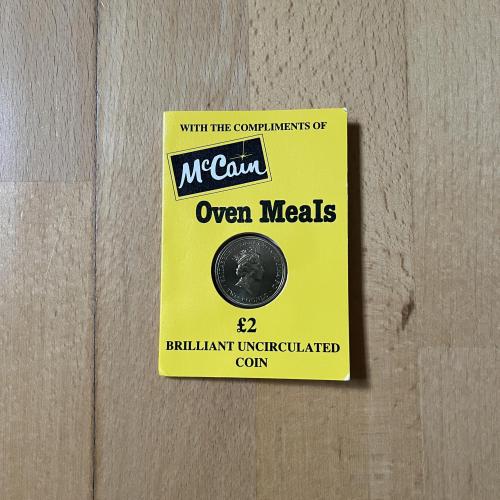 1986 McCain Oven Meals £2 Brilliant Uncirculated Coin