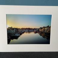 16x12 inch White Mounted Print of Weymouth Dorset