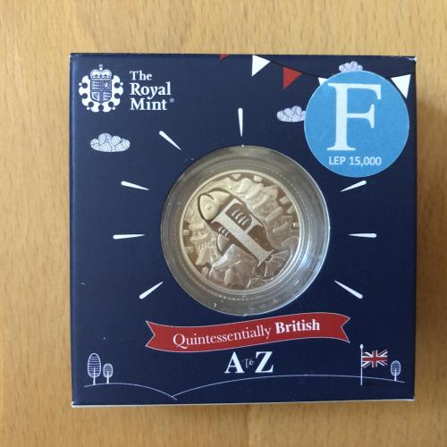 2018 10p A-Z Silver Proof Coin Royal Mint F Fish and Chips