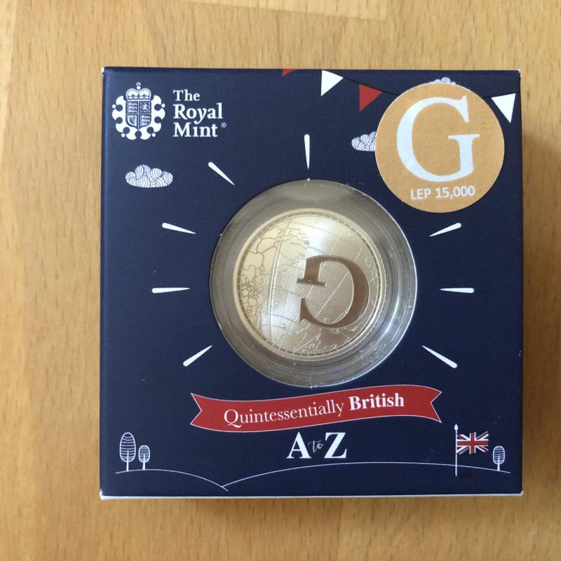 2018 10p A-Z Silver Proof Coin Royal Mint G Greenwich