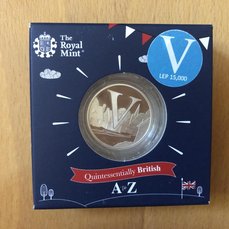 2018 10p A-Z Silver Proof Coin Royal Mint V Village