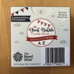 2018 10p A-Z Silver Proof Coin Royal Mint V Village