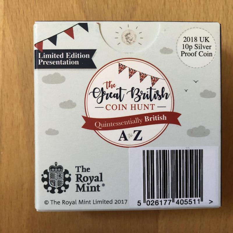 2018 10p A-Z Silver Proof Coin Royal Mint V Village