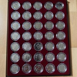 35 x 50p Brilliant Uncirculated Coins, Peter Rabbit, Puddleduck, Snowman, Paddington