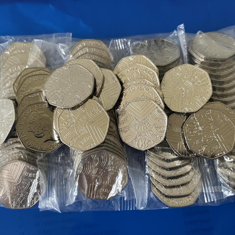 2022 50p Pride - sealed bag 20 coins - last circulated coin of QEII effigy