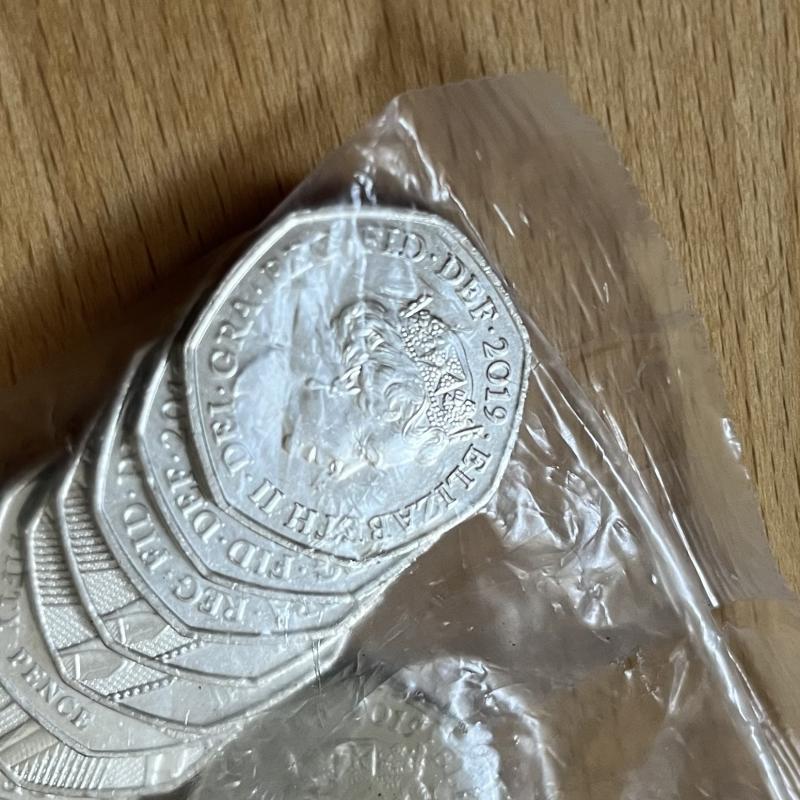 2019 50p - sealed bag of 20 coins