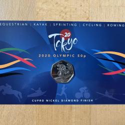 2021 Gibraltar 50p Tokyo Summer Olympic Games - 5 coin set (Diamond Finish)