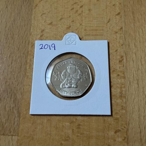 2019 Gibraltar 50p - Father Christmas - from sealed bag