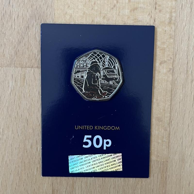 2018 50p Paddington at the Station Brilliant Uncirculated Coin