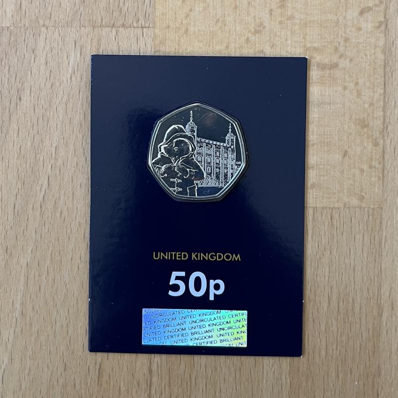 2019 50p Paddington at The Tower of London Brilliant Uncirculated Coin