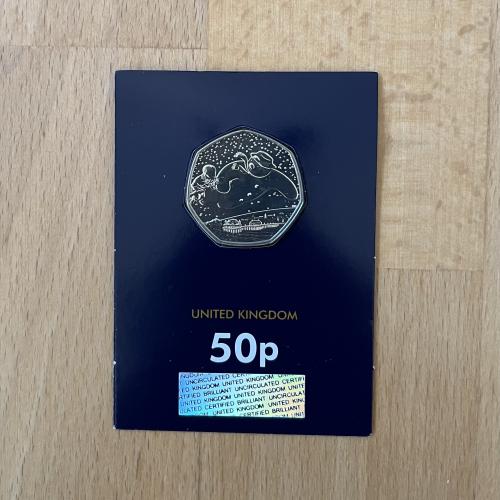 2018 50p Snowman Brilliant Uncirculated Coin
