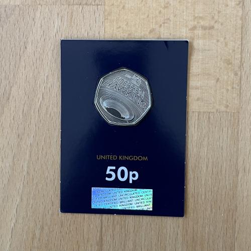 2019 50p Stephen Hawking Brilliant Uncirculated Coin