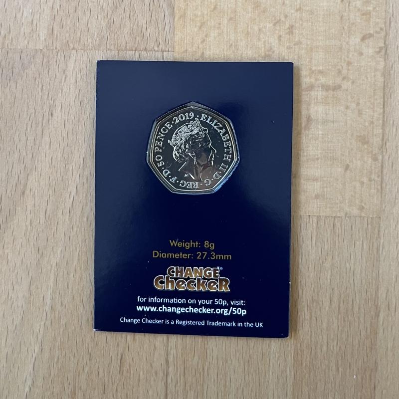 2019 50p Stephen Hawking Brilliant Uncirculated Coin