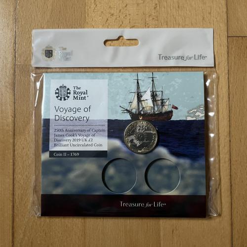 2019 £2 Captain Cook Brilliant Uncirculated Royal Mint Pack