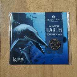 Temnodontosaurus 2021 UK Brilliant Uncirculated 50p Coin - Mary Anning Collection #1