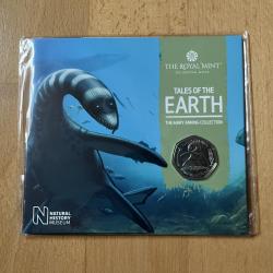 Plesiosaurus 2021 UK Brilliant Uncirculated 50p Coin - Mary Anning Collection #2